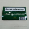 ziplock reclosable plastic tobacco pouch / cigar bags
